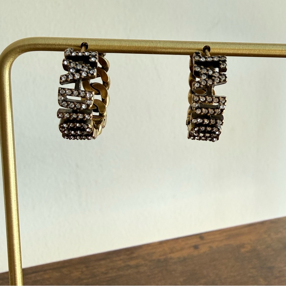 ✨SOLD✨Crystal J'Adior Huggie Earrings - Picture 1 of 7